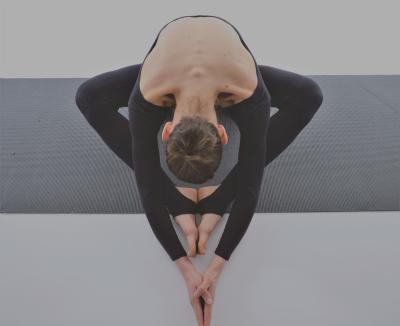 Tessa Rohrig, yoga instructor at the Bodhi Tree Spa - Butterfly pose